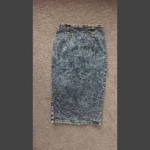 Demon Washed Pencil Skirt
